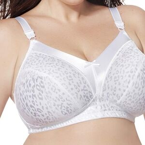 Just My Size by Hanes Women's Satin Stretch Wirefree Bra D42 White